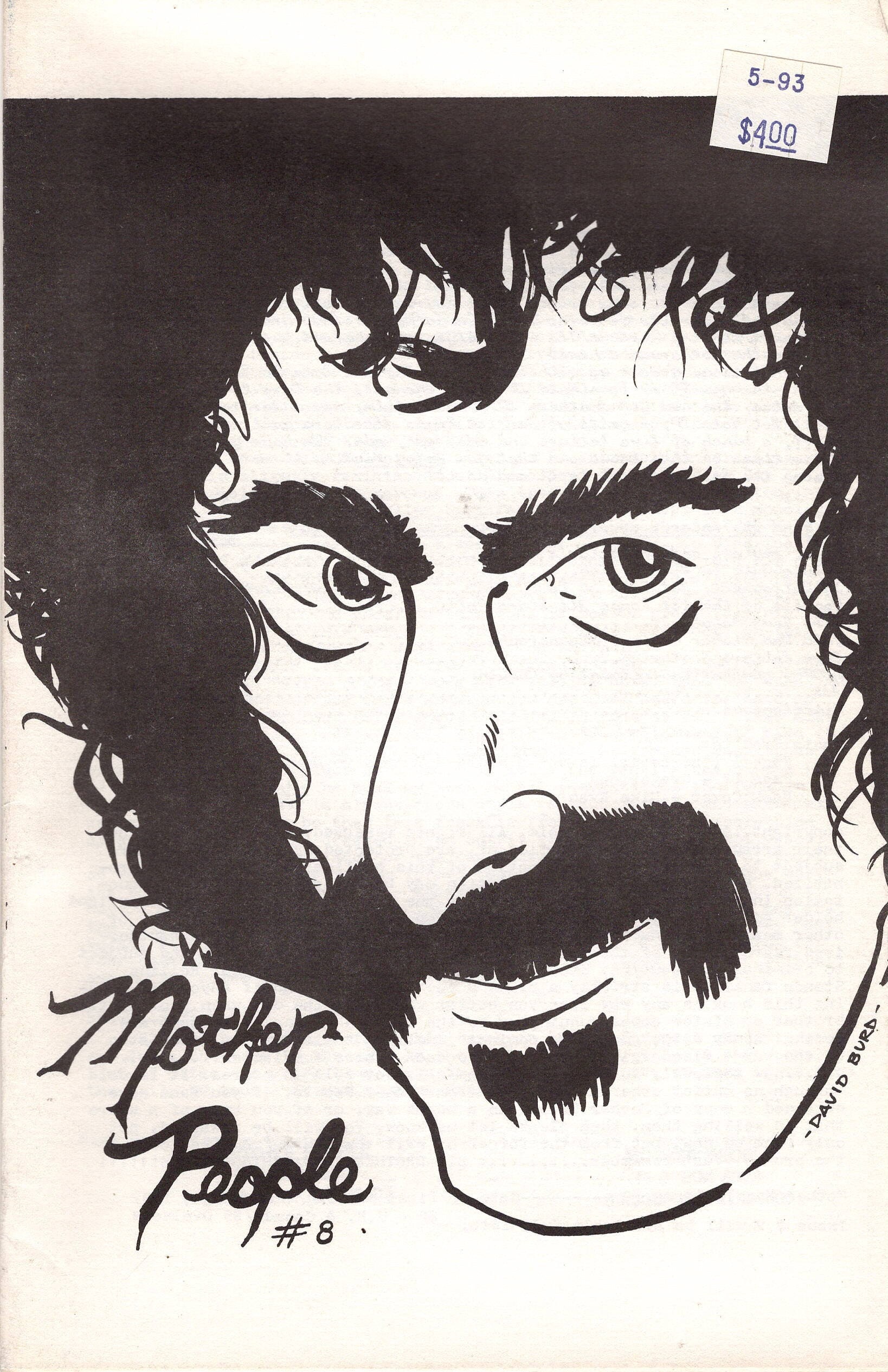 Zappa ... Mother People... #8 ... Rare Fanzine. 1982