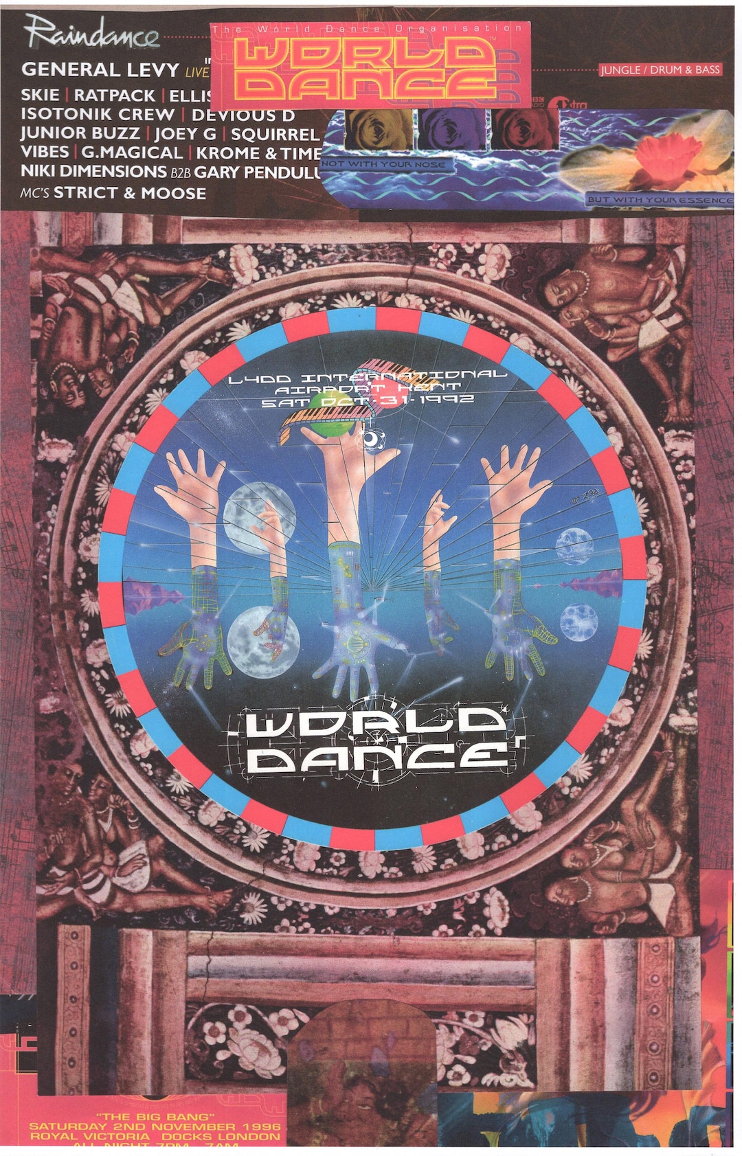 World Rave #2 ... Original Rave Poster Collage Artwork, Paper Reprint ...