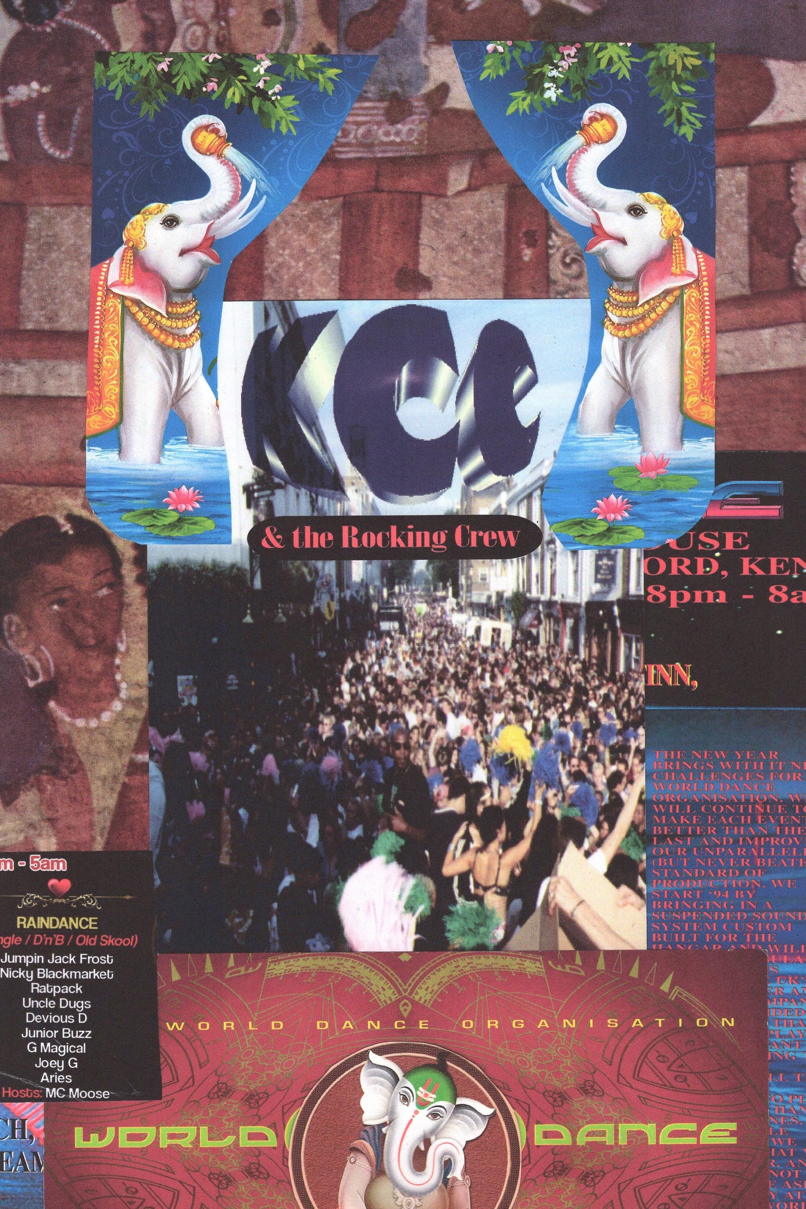 World Rave #4 ... Original Rave Poster Collage Artwork, Paper Reprint ...
