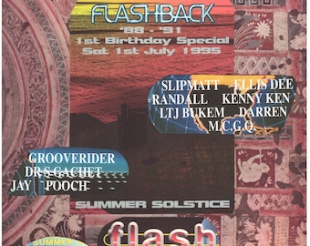 Flashback Rave #3 ... Original rave poster collage artwork, paper reprint ...