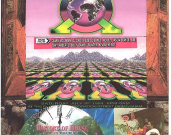 Pure Rave ... Original rave collage artwork, large card paper reprint ...