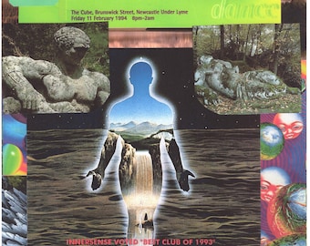 Innersense Rave #2 ... Original rave collage poster artwork, paper reprint ...