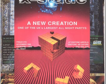 Xstatic Rave ... Original rave collage poster artwork, paper reprint ...