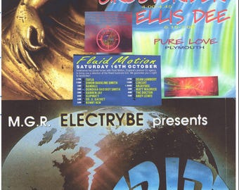 Rebirth Rave ... Original rave collage poster artwork, paper reprint ...