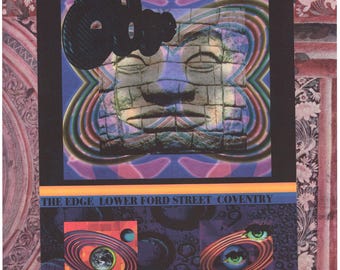 Edge Rave ... Original rave collage poster artwork, paper reprint ...