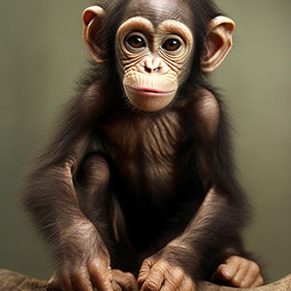 Baby Chimp - Digital Download Poster Art