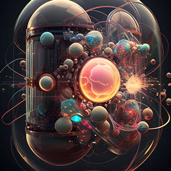 Colliding Atoms - Digital Download Poster Art