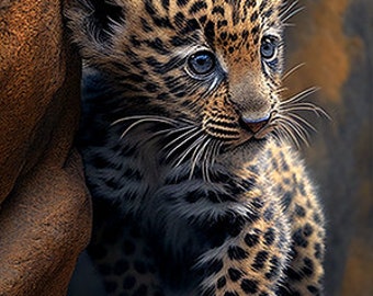 Baby Leopard - Digital Download Poster Art