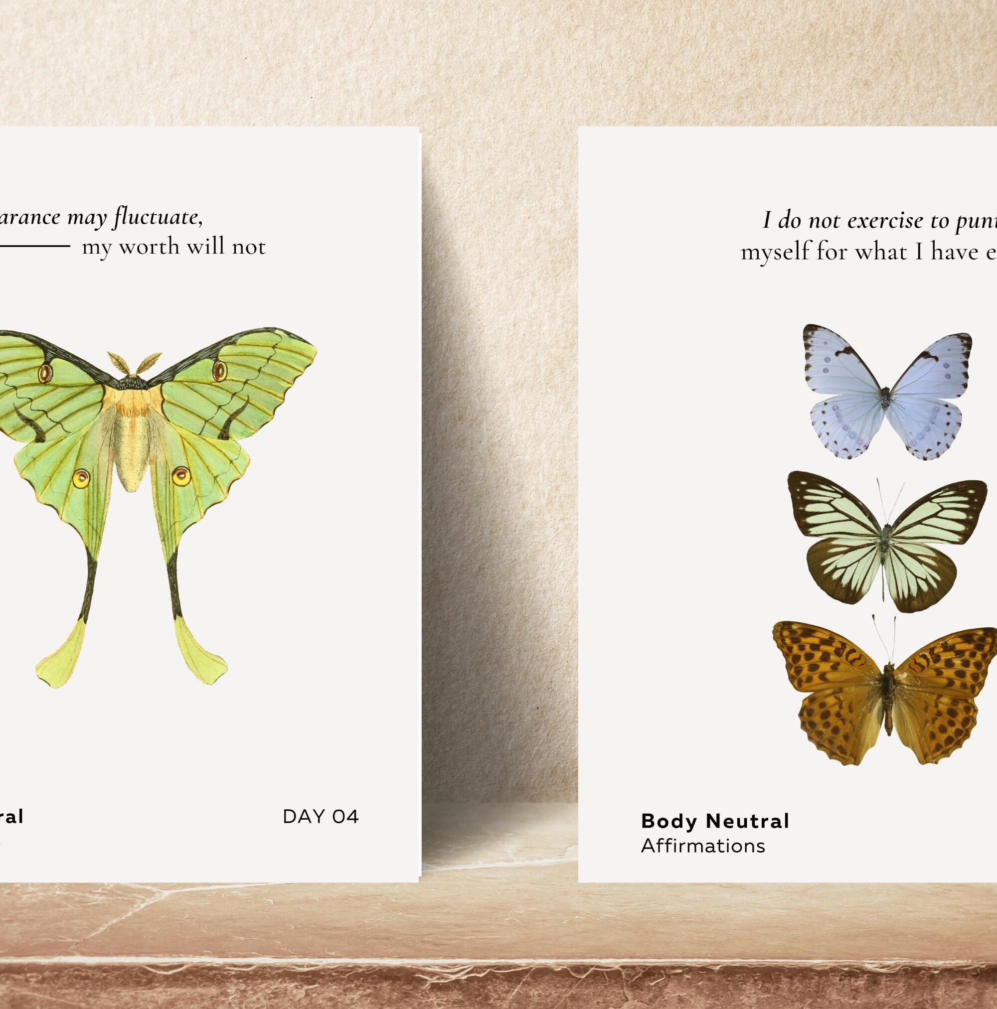 Body Image Affirmation Cards, 31 Printable Digital Body Neutral Healing ...