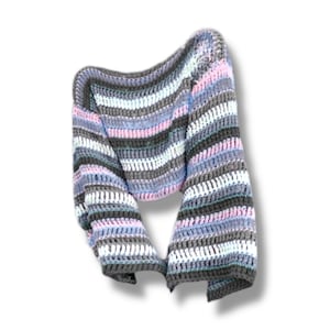 Crochet Pattern Sweater Pullover Striped Woman’s Clothes Crochet Pattern Shirt