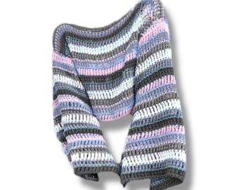 Crochet Pattern Sweater Pullover Striped Woman’s Clothes Crochet Pattern Shirt