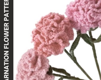 Carnation Bouquet Crochet Pattern | Beginner-Friendly Flower Design for Decor