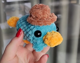 Crochet Pattern Perry the Platypus Mini Amigurumi Crochet Pattern Mini Animal Beginner Crochet Pattern Easy