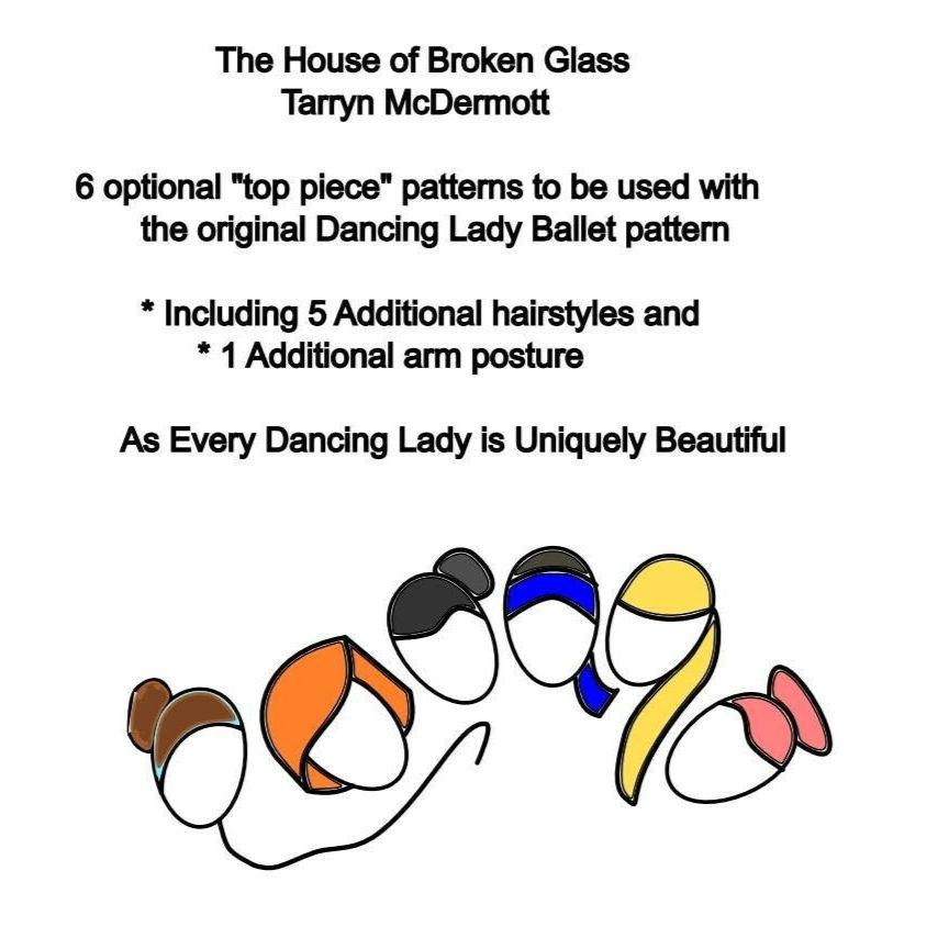 Dancing Lady Patterns for Stained Glass Spinners - 6 Alternate Top ...