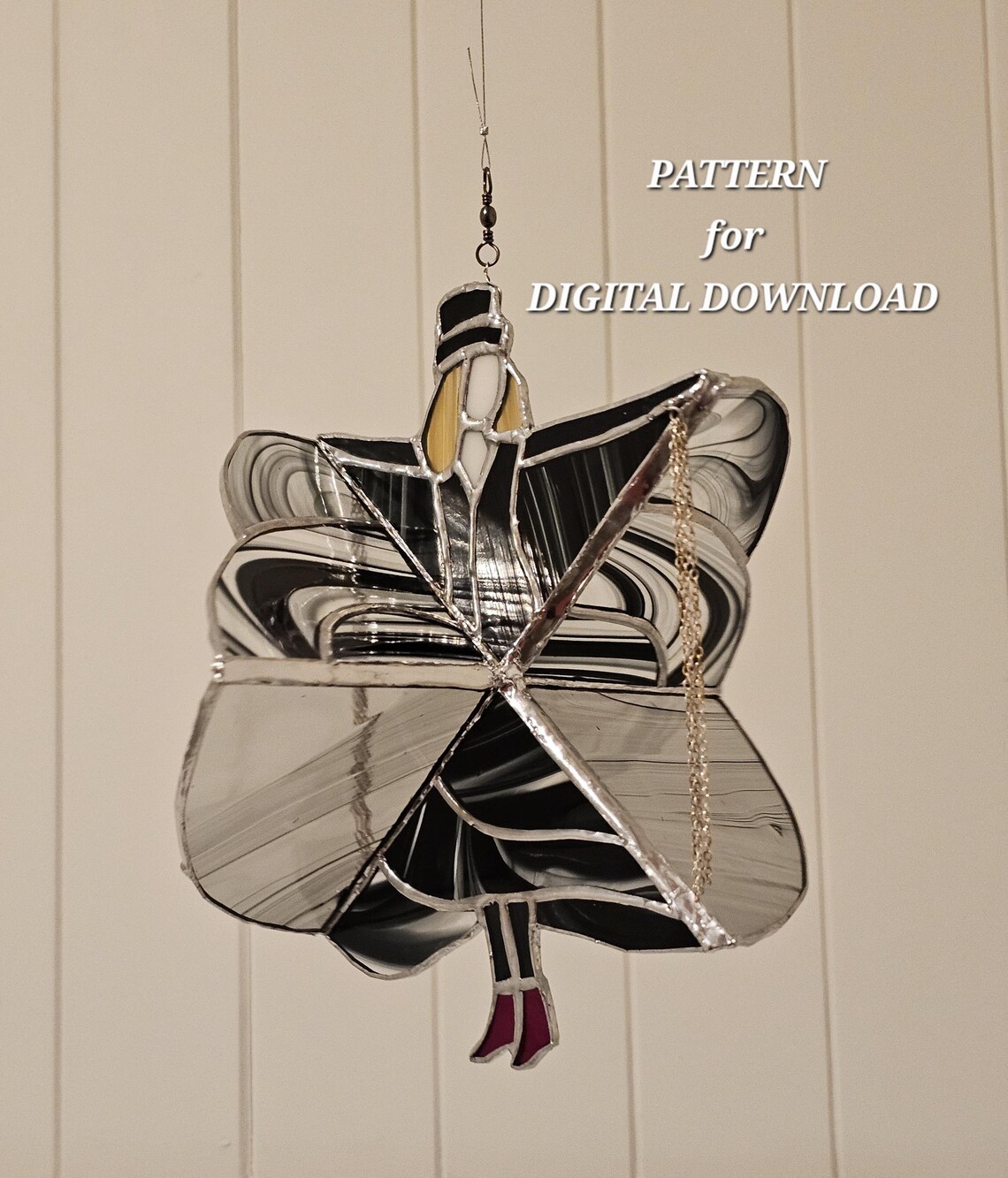 Dancing Gypsy PATTERN for Stained Glass Spinner - DIGITAL DOWNLOAD ...