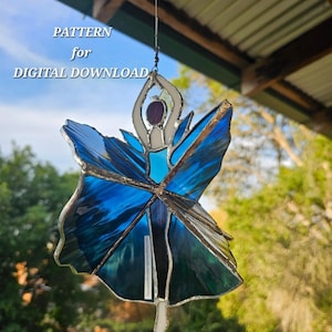 Tanzende Dame MUSTER für Buntglas Spinner - Ballett - DIGITAL DOWNLOAD