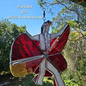 Dancing King PATTERN for Stained glass spinner - DIGITAL DOWNLOAD