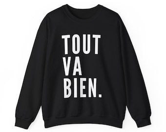 Frans sweatshirt Tout Va Bien, Parijse ronde hals