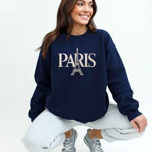 Paris Eiffel Tower Sweatshirt:  French Travel Pullover. Unisex