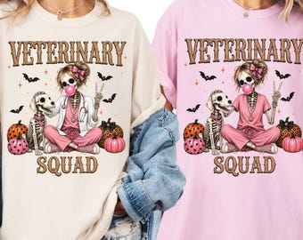 Veterinary Squad Shirt, Vet Tech Team Tee, Animal Hospital Staff Gift, Veterinarian Coworker Shirt, Comfort Colors® Veterinary Clinic Top