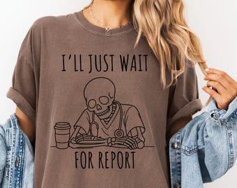 Halloween Nurse Shirt, Spooky Skeleton Nurse Tee, Pink Nurse Halloween Shirt, RN Nurse Gift, Fall Nursing Shirt, Comfort Colors Tee