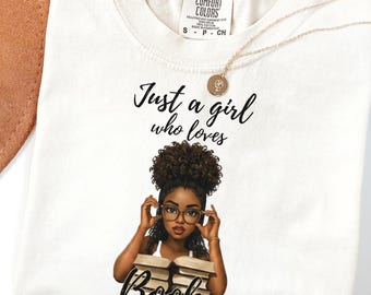 Black Girl Reading T-shirt, Book Lover Gift, Black Woman Book Club Shirt, Bookish T-shirt, Black Girl Reading Shirt, Book Lover Gift