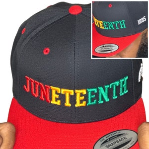 Juneteenth Embroidered Dad Hat, Dad Snapback Hat, Gifts For Dad, Emancipation Day, Black Hat, Snapback Hats, Baseball Hats, Dad Hat