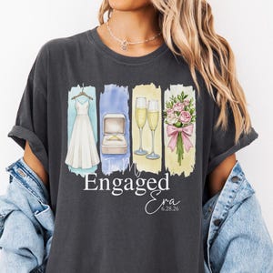 Personalized Future Mrs Shirt, In My Engaged Era Shirt, Engagement Gift for Her, Bridal Shower Shirt, Custom Fiancé Shirt, Bride to Be Gift