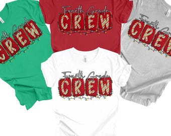 Comfort Colors© Fourth Grade Team Shirt, Christmas 4th Grade Teacher Shirt, Festive Teacher Holiday Shirt, Christmas Gift for Teacher