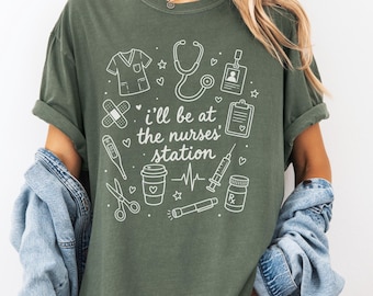 Funny Nurse Shirt, Registered Nurse Shirt, Nurse Appreciation Gift, Nursing School Shirt, RN Gift for Women, Comfort Colors® Nurse Tee