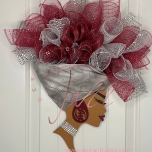 Corona de diva africana hecha a pedido, regalo para mamá con corona de diva africana, regalo de corona de diva de Juneteenth, corona de puerta de diva de todos los días, inauguración de la casa