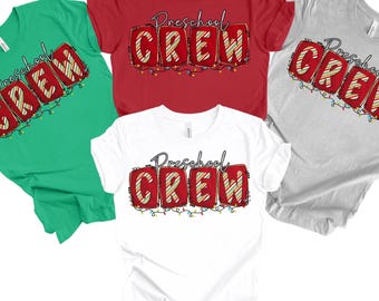 Comfort Colors© Preschool Teacher Team Shirt, Christmas Preschool Teacher Shirt, Festive Teacher Holiday Shirt, Christmas Gift for Teacher