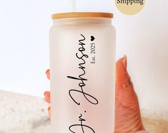 Personalized PhD Tumbler, Graduation Tumbler, New Doctor Gift, Doctorate Graduation, Iced Coffee Glass, Gift for Medical Student