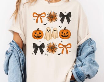 Comfort Colors® Vintage Halloween Shirt, Retro Halloween Tshirt, Halloween T-Shirt für Damen, Gruselige Saison Shirt, Vintage Trendy Shirt
