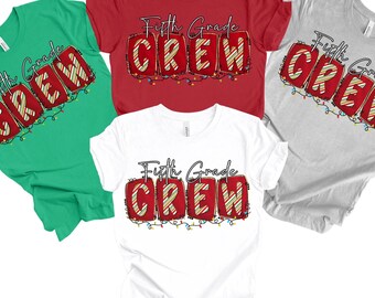 Comfort Colors© Fifth Grade Team Shirt, Christmas 5th Grade Teacher Shirt, Festive Teacher Holiday Shirt, Christmas Gift for Teacher