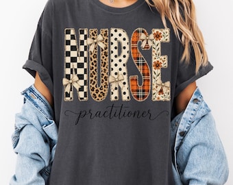 Fall Nurse Practitioner Shirt, In My NP Era Tee, Autumn Nursing T-Shirt, Pumpkin Spice Medical Gift, Comfort Colors NP Nurse Tee Gift