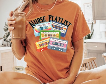 Retro Nurse Cassette Tape Shirt, Funny Nursing Shirt, RN Shirt, Nurse Life T-Shirt, Nurse Week, Nursing School Shirt Tee, Gift For Nurse