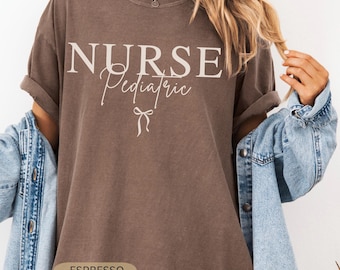 Comfort Colors© Pediatric Nurse Shirt, Pediatric Nurse T-shirt, Peds Nurse Tee, RN Shirt, Nurse Appreciation, Gift For Pediatrics Nurse