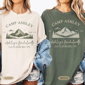 Custom Camp Bachelorette Party Shirt, Personalized Camping Bachelorette Party Shirts, Camp Themed Bachelorette Party Shirt, Bach Shirt