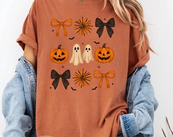 Comfort Colors® Vintage Halloween Shirt, Retro Halloween Tshirt, Halloween T-Shirt für Damen, Gruselige Saison Shirt, Vintage Trendy Shirt