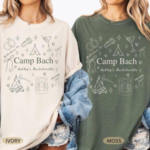 Custom Camp Bachelorette Party Shirt, Personalized Camping Bachelorette Party Shirts, Camp Themed Bachelorette Party Shirt, Bach Shirt