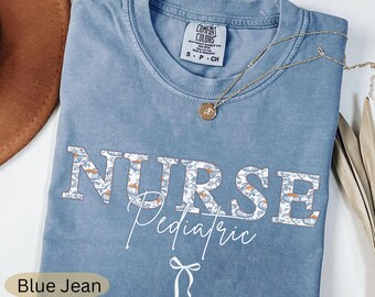 Koszulka dla pielęgniarki pediatrycznej Comfort Colors©, koszulka dla pielęgniarki pediatrycznej, koszulka dla pielęgniarki pediatrycznej, koszulka pielęgniarska, jesienna koszulka dla pielęgniarki, prezent dla pielęgniarki pediatrycznej