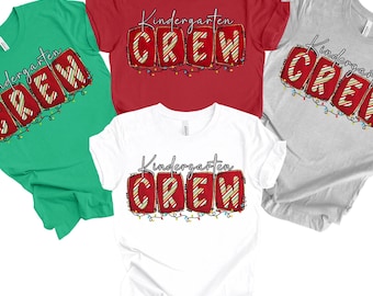 Comfort Colors© Teacher Team Shirt, Christmas Kindergarten Teacher Shirt, Festive Teacher Holiday Shirt, Christmas Gift for Teacher