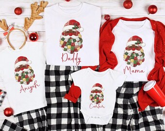 Custom Family Christmas Shirts, African American Funny Holiday Family Matching Shirts, Group Christmas Party Tee, Family Holiday Tee