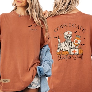 Comfort Colors© Halloween Nurse Shirt, Spooky Nurse Shirt, Halloween Nursing Shirt, RN Nurse Shirt, Fall Nurse Shirt, Nurse Practitioner Tee