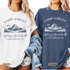 Custom Camp Bachelorette Party Shirt, Personalized Camping Bachelorette Party Shirts, Camp Themed Bachelorette Party Shirt, Bach Shirt