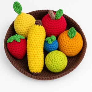 The Fruity Bunch – Handmade Crochet Play Food Set - Gift Ready!