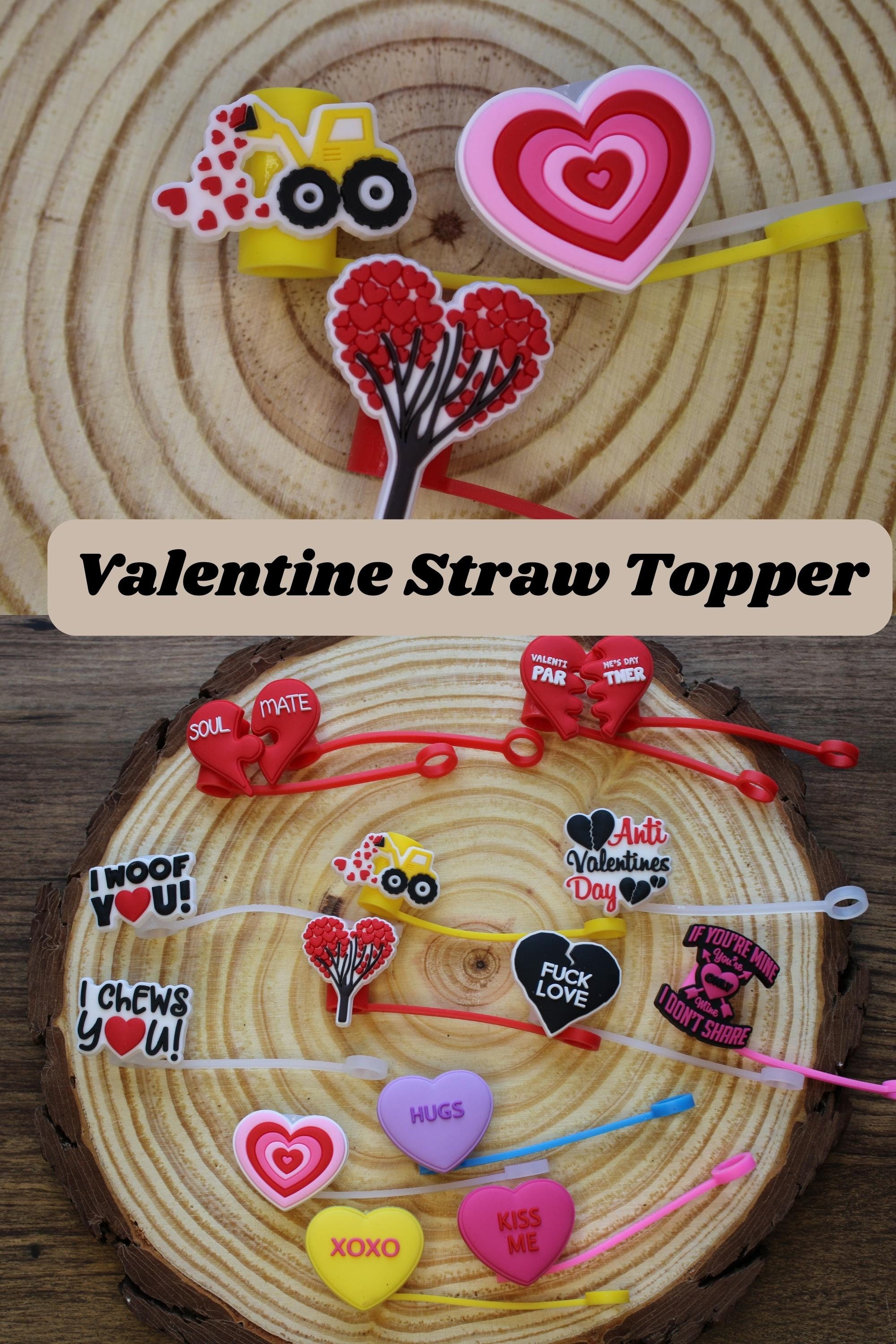 Valentine's Day Swig Straw Topper Set – Calligraphy Creations In KY