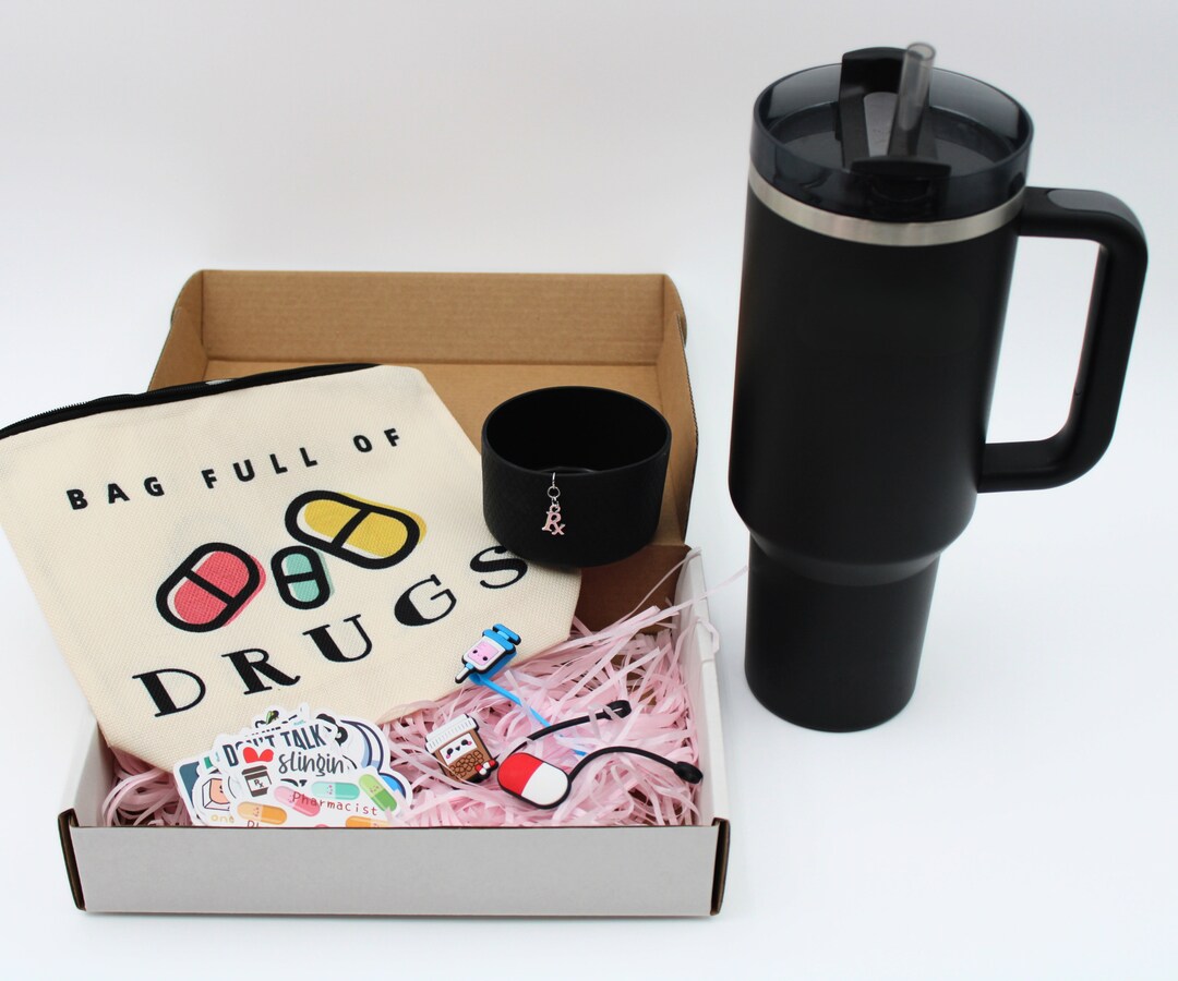 Pharmacist Gift Box Pharmacy Week Shot Pill Straw Topper Pharmacy