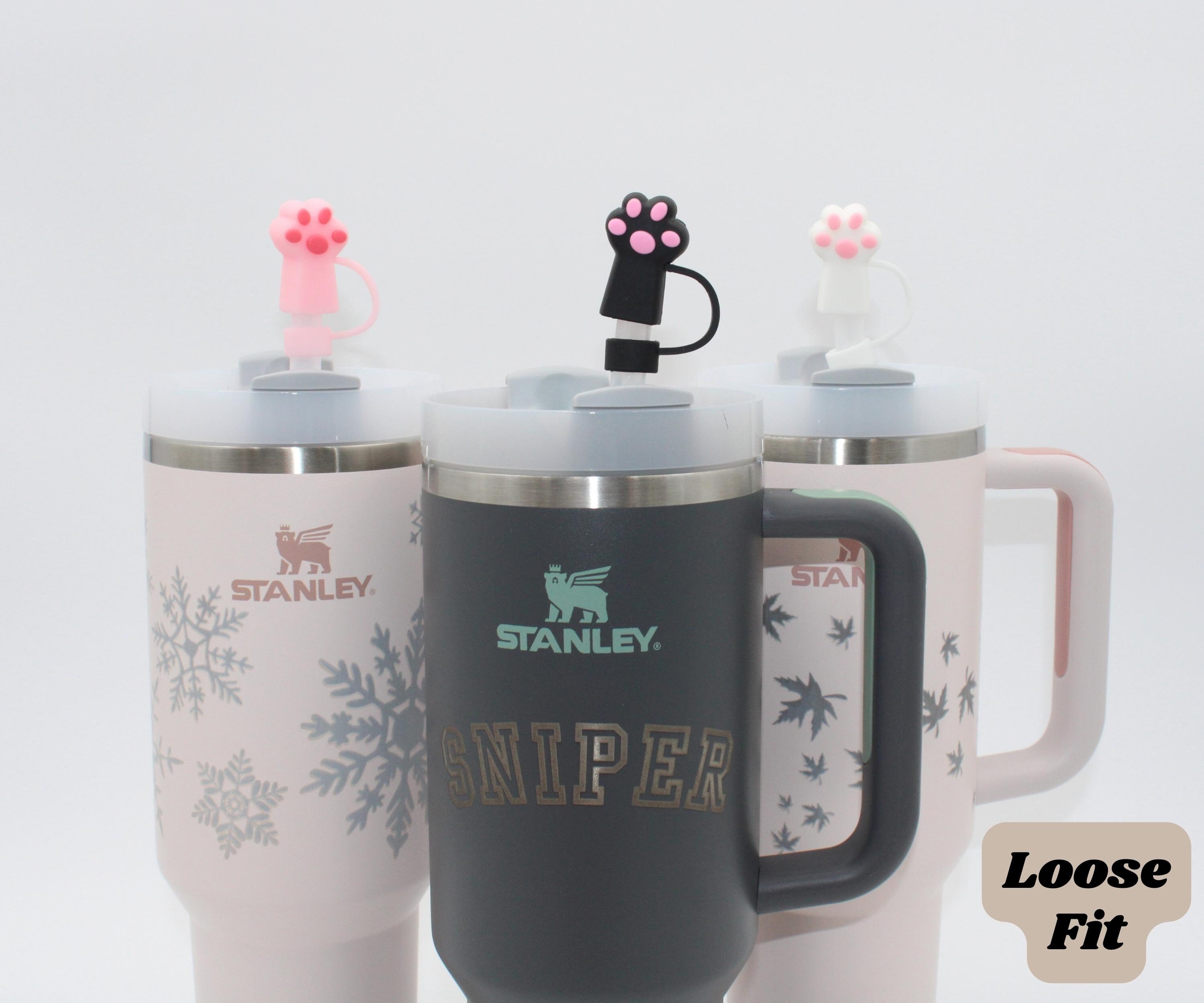 Stanley Cup Straw Topper Cloud Starbucks Straw Topper Paw Print Yeti  Accessory Star Reusable Straw Christmas Gift Stanley 40 Oz Tumbler Pink 